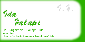 ida halapi business card